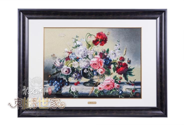 花团锦簇b1275 - 广绣 - 产品展示 - 聚元祥文化艺术发展(广州)有限